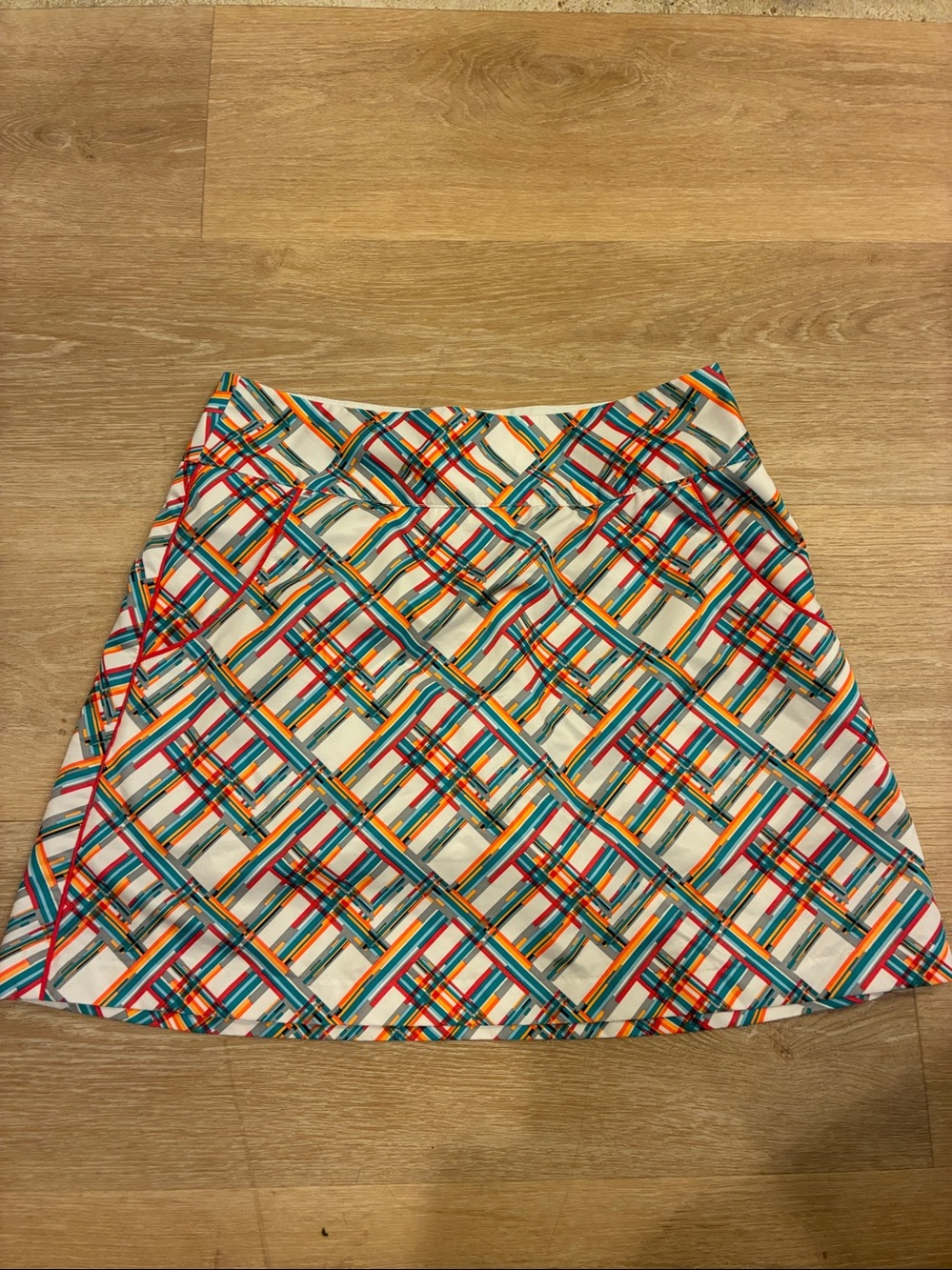 adidas Multicolor Plaid Golf ⛳️ Tennis 🎾 Skort Pockets Sz 4